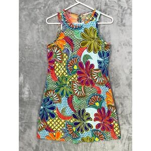 Trina by Trina Turk Mini Dress Size S Stretch Sleeveless Multicolor Tropical